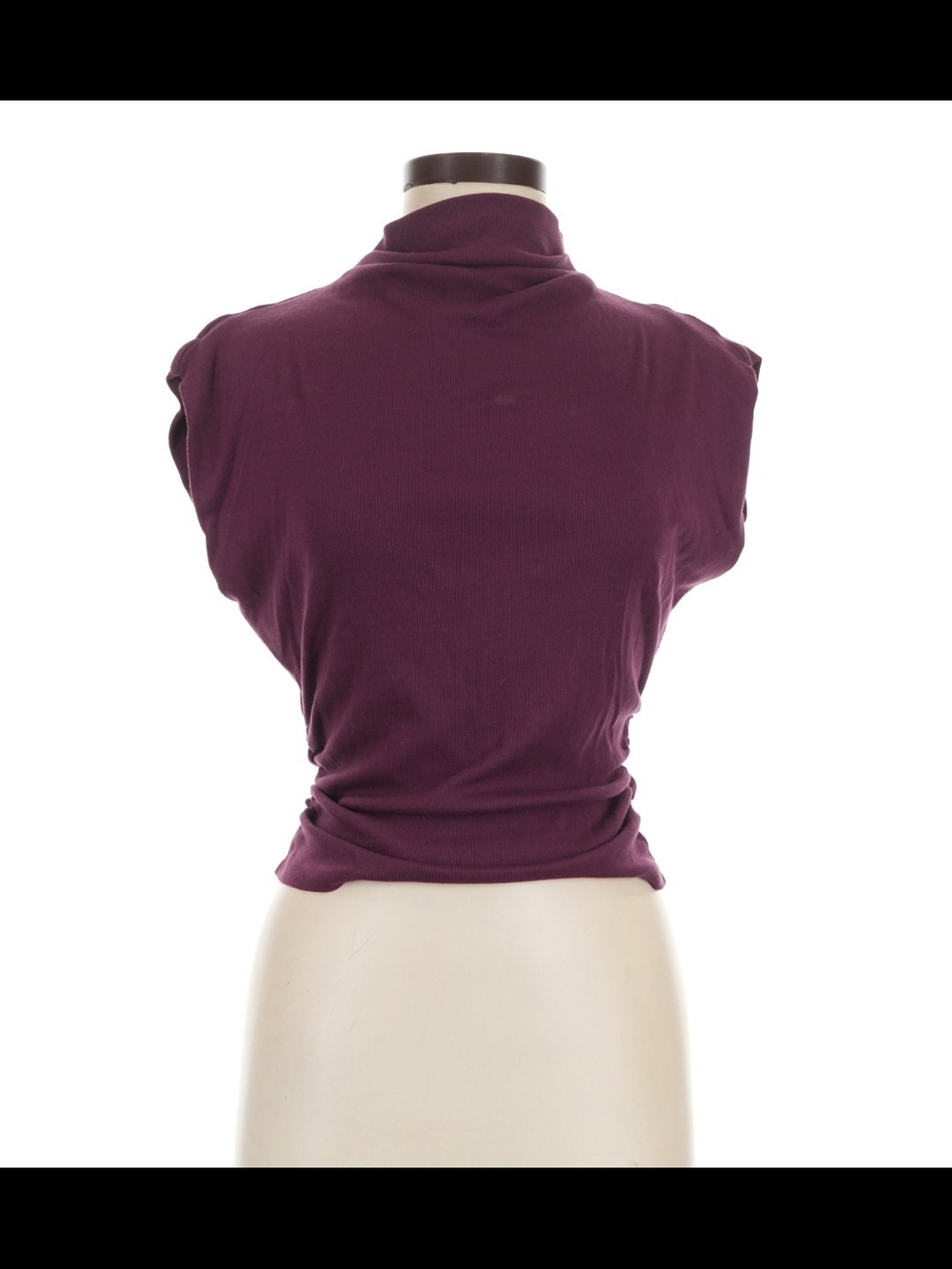 Michael Stars Burgundy Ribbed Turtleneck Blouse/Top | Size Medium